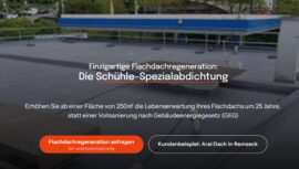 Unsere Landingpage "Flachdachregeneration"